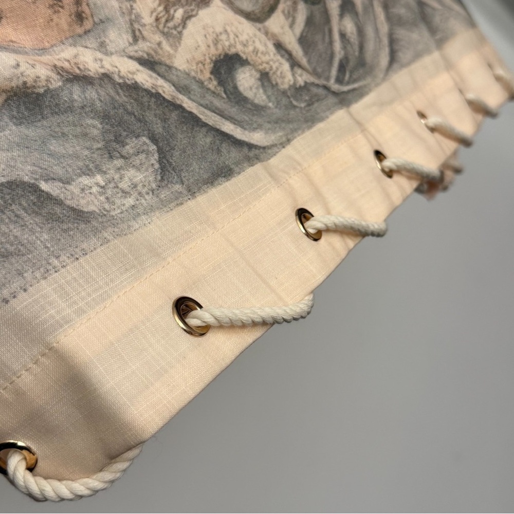 Zimmermann Beige and Gray Patterned Short Sleeve Top - Picture 8 of 9
